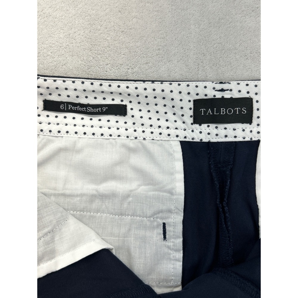 Talbots Perfect Short Womens 6 Navy Blue Cotton Stretch 6" Bermuda NWT - Picture 5 of 8